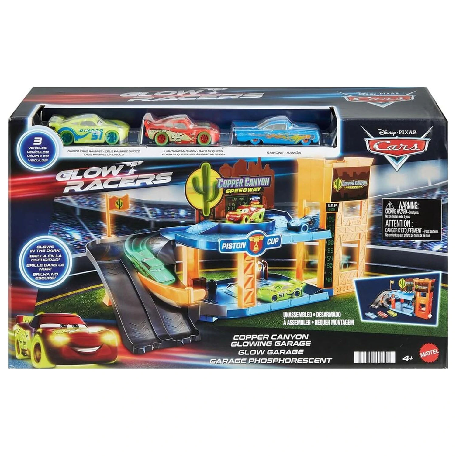 Disney Pixar Cars Copper Canyon Glow workshop playset product photo