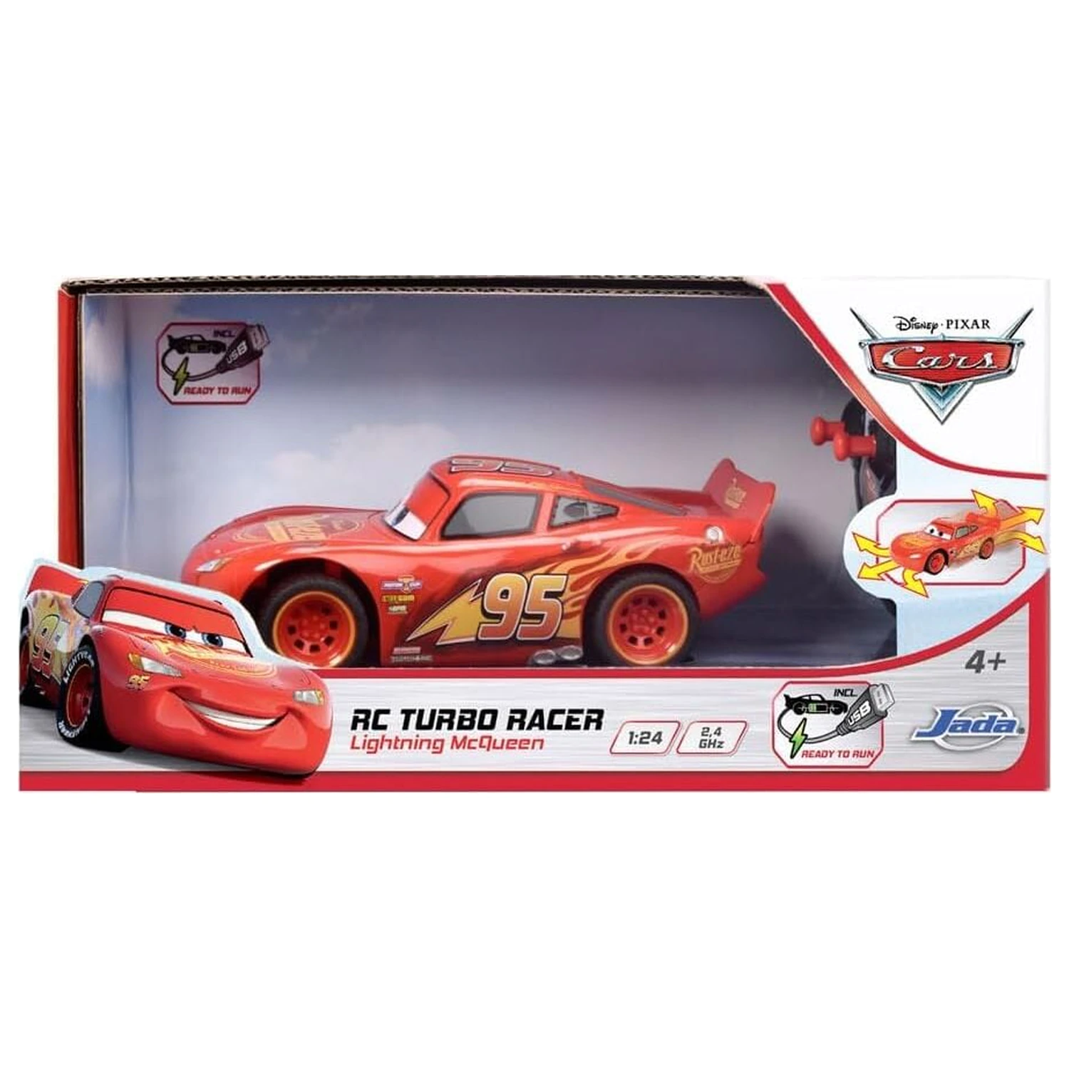 Disney Pixar Cars Rayo McQueen Radio control car 1:24 product photo