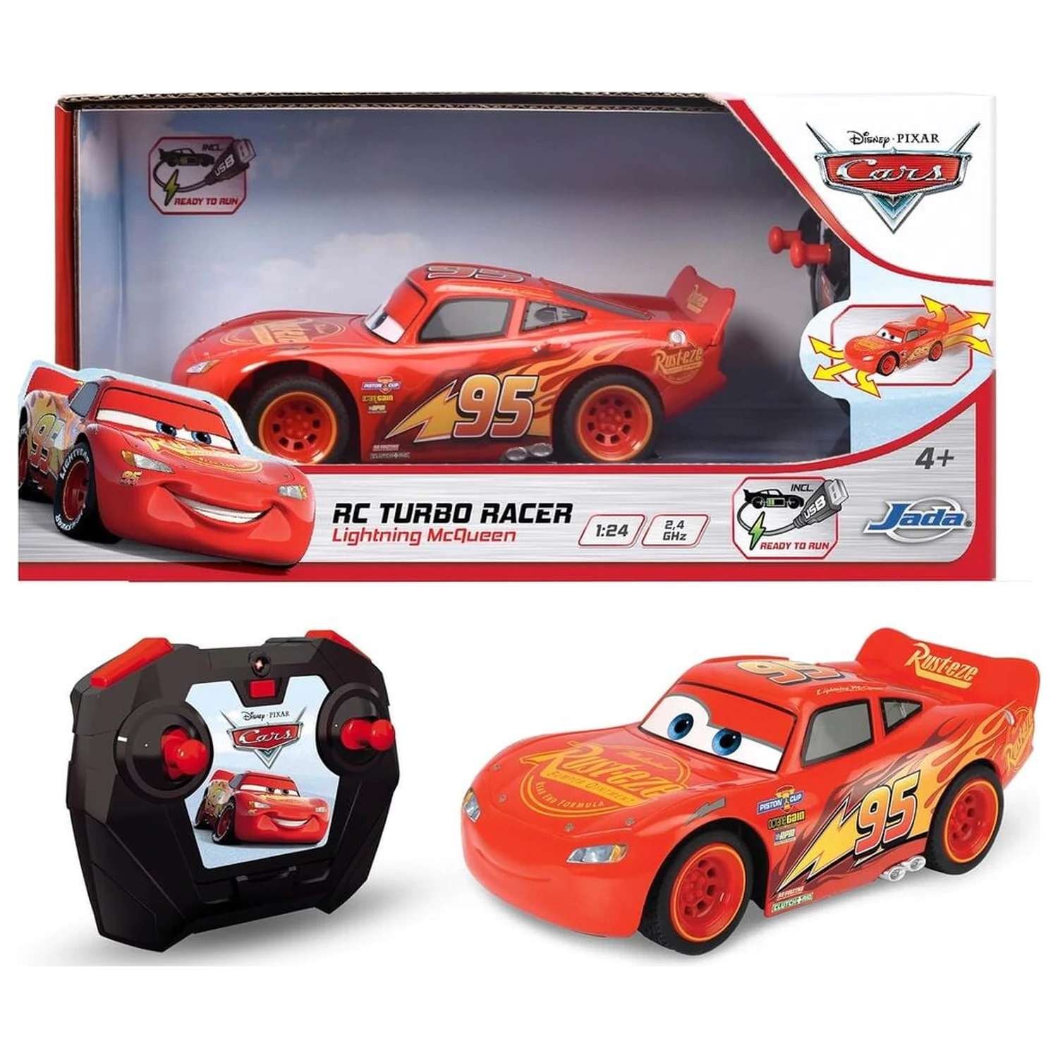Disney Pixar Cars Rayo McQueen Radio control car 1:24 product photo