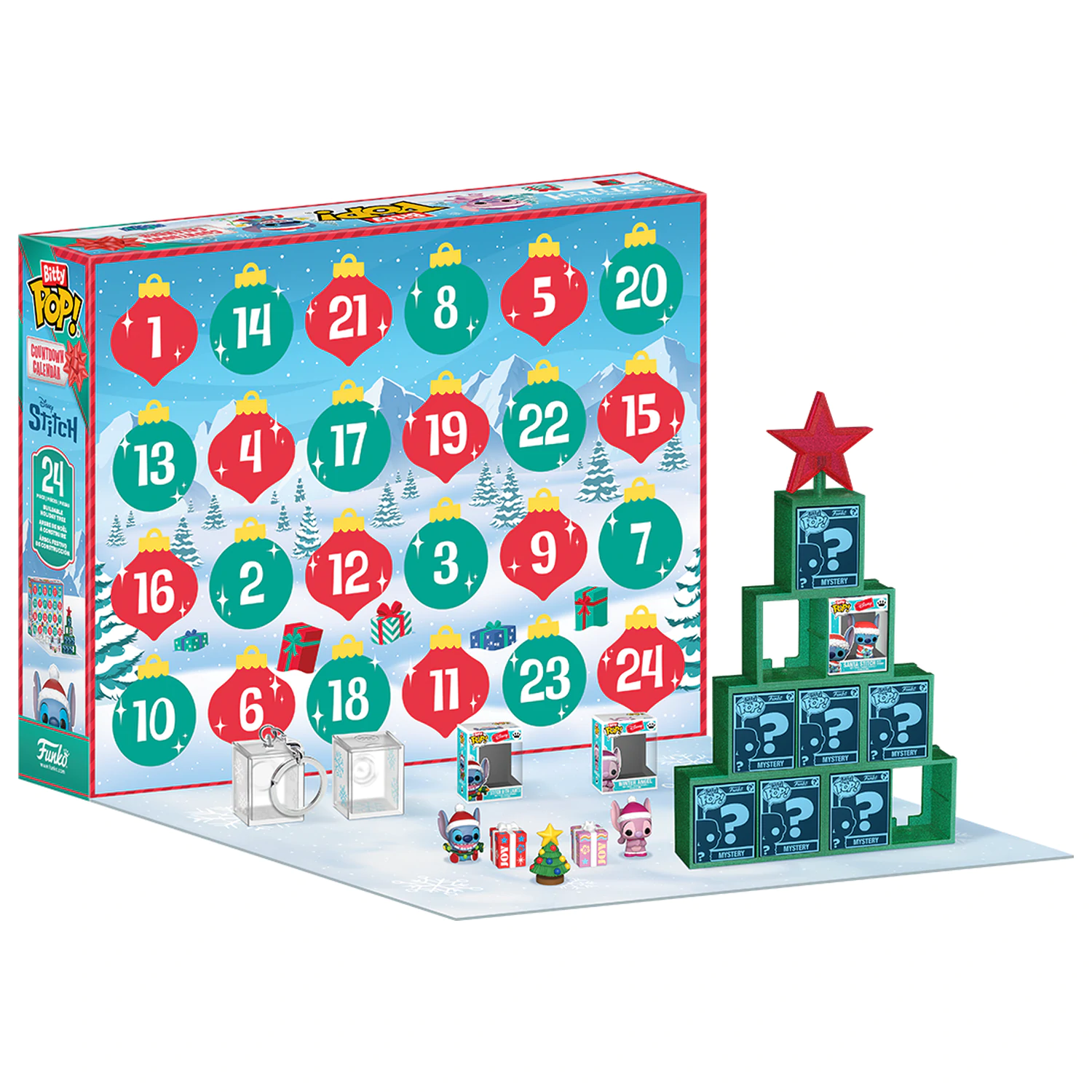 Disney Funko Bitty POP!  Advent Calendar Stitch Holiday product photo