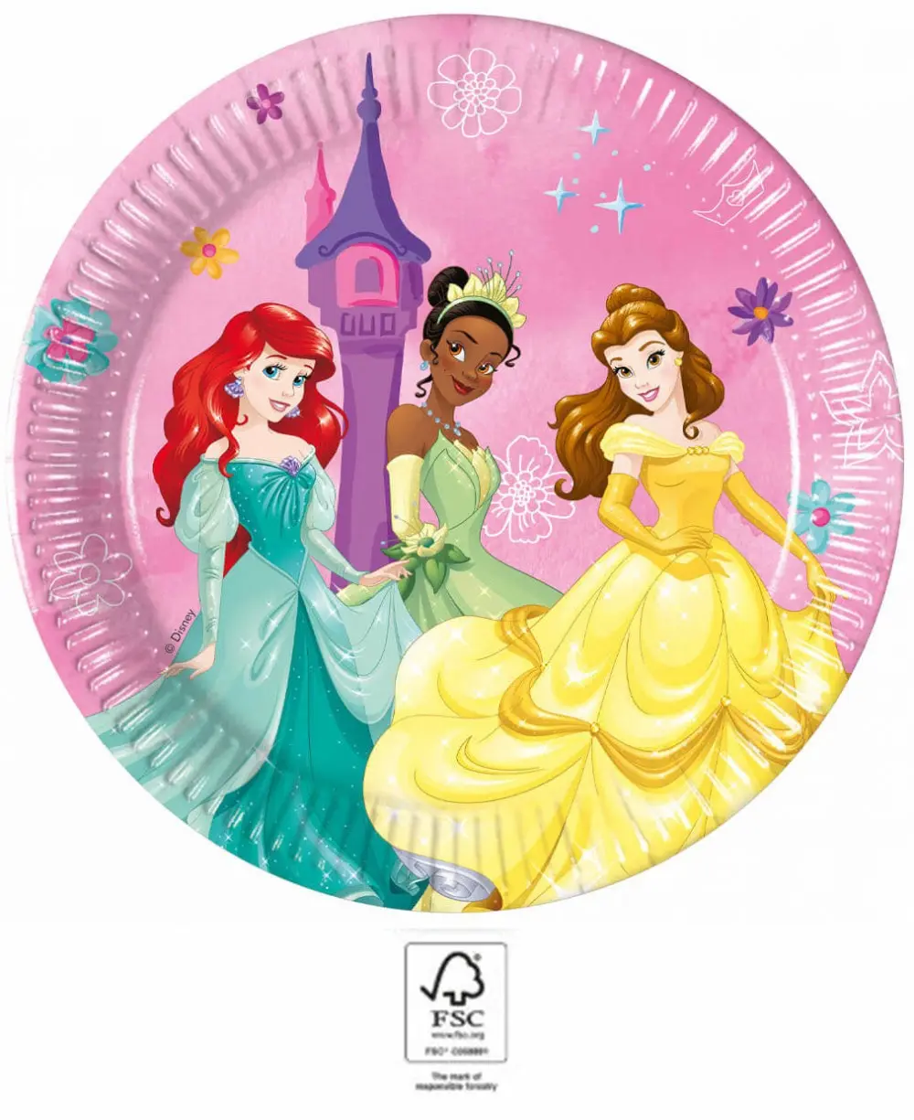 Disney Princess Live your Story, Disney Princess paper plates 8 pcs 20 cm FSC product photo