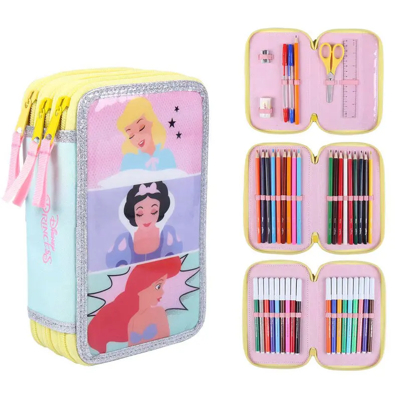 Disney Princesas triple pencil case product photo