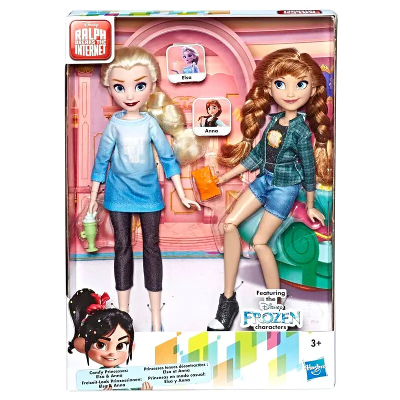Disney Ralph Breaks the Internet Frozen Elsa and Anna dolls product photo