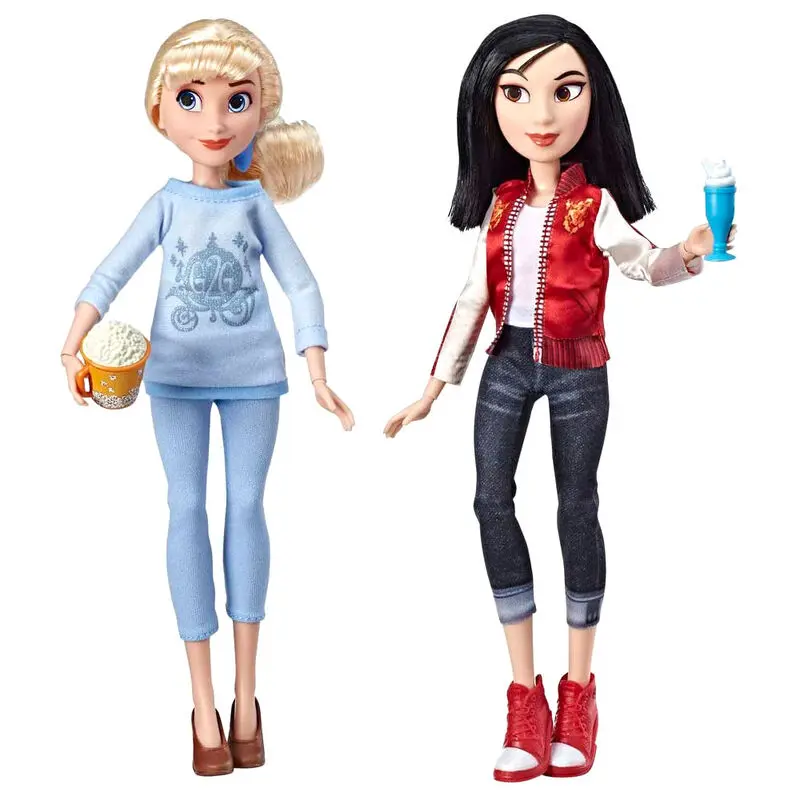 Disney Raph Breaks the Internet Cinderella + Mulan set 2 dolls product photo