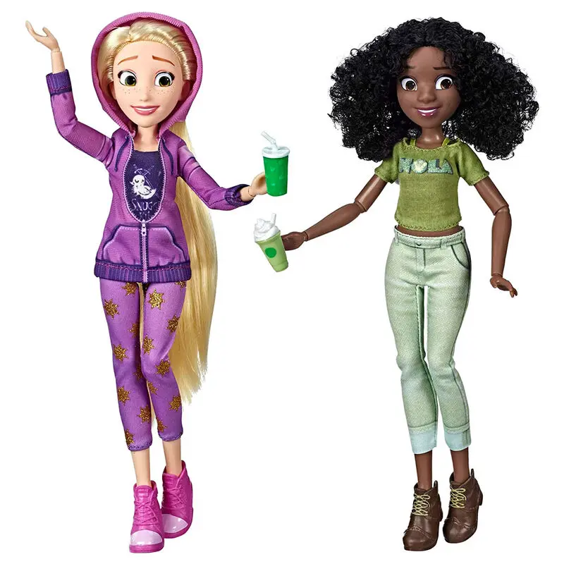 Disney Raph Breaks the Internet Rapunzel + Tiana set 2 dolls product photo