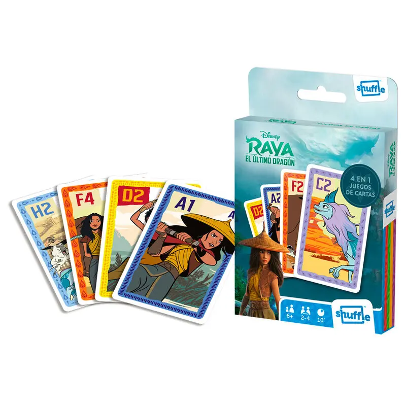 Disney Raya and the Last Dragon Shuffle 4 in 1 card game product photo