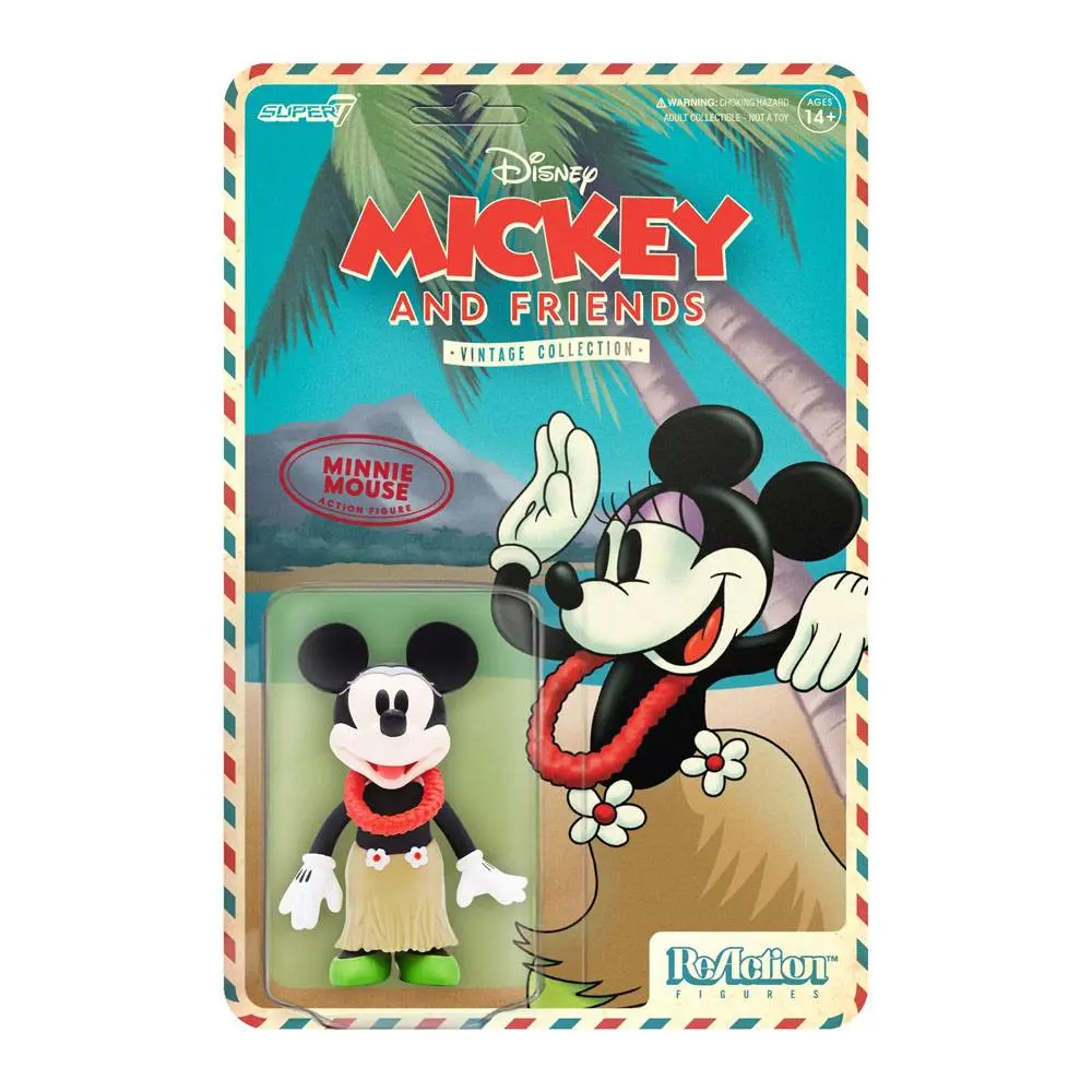 Disney ReAction Action Figure Wave 2 Vintage Collection - Minnie Mouse (Hawaiian Holiday) 10 cm product photo