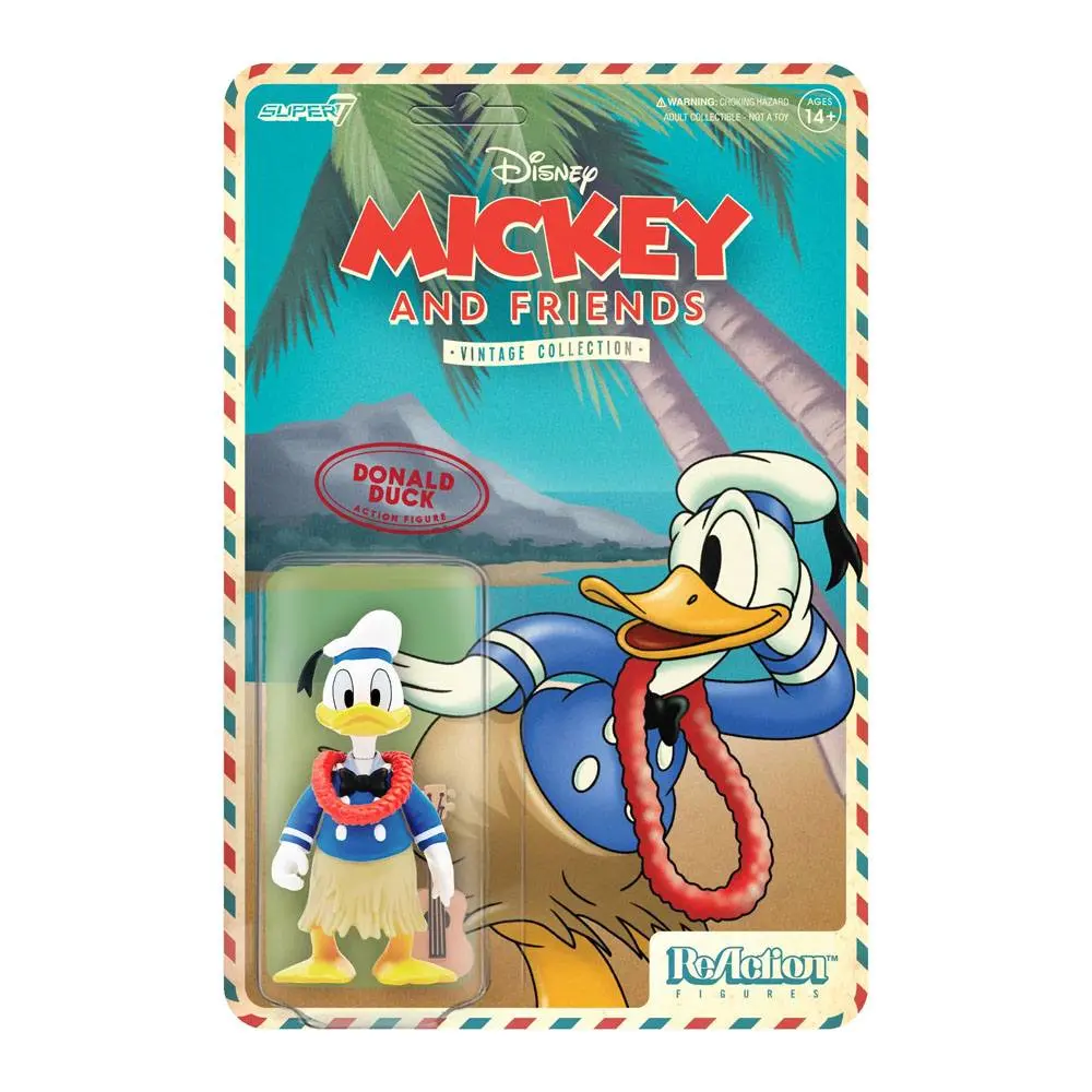 Disney ReAction Action Figure Wave 2 Vintage Collection - Donald Duck (Hawaiian Holiday) 10 cm product photo