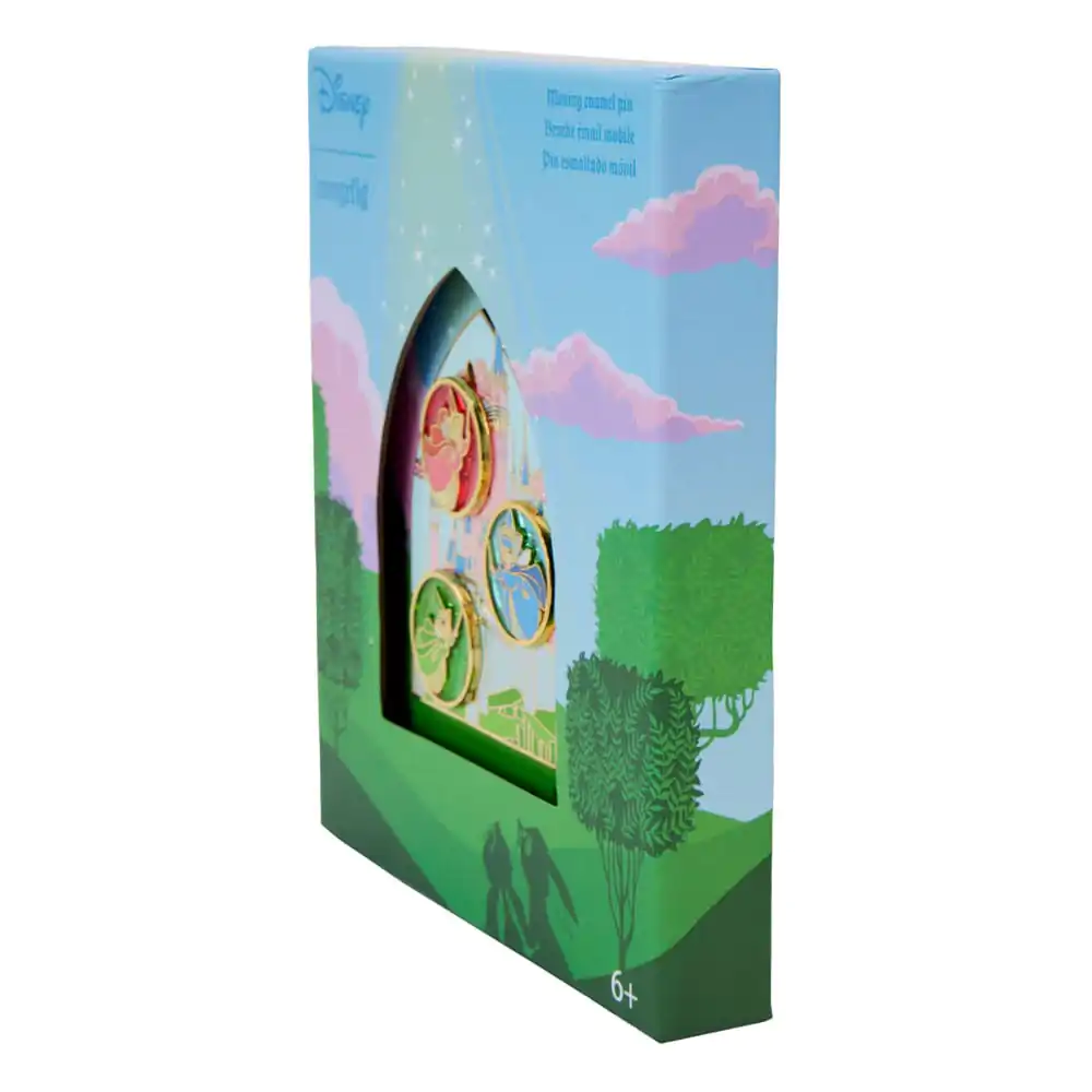 Disney by Loungefly Sliding Enamel Pin Sleeping Beauty Aurora Castle & Fairies Limited Edition 8 cm product photo