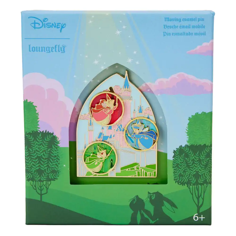 Disney by Loungefly Sliding Enamel Pin Sleeping Beauty Aurora Castle & Fairies Limited Edition 8 cm product photo