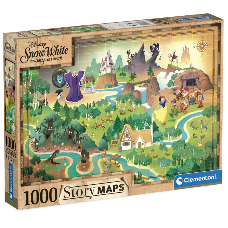 Disney Snow White Story Maps puzzle 1000pcs termékfotó