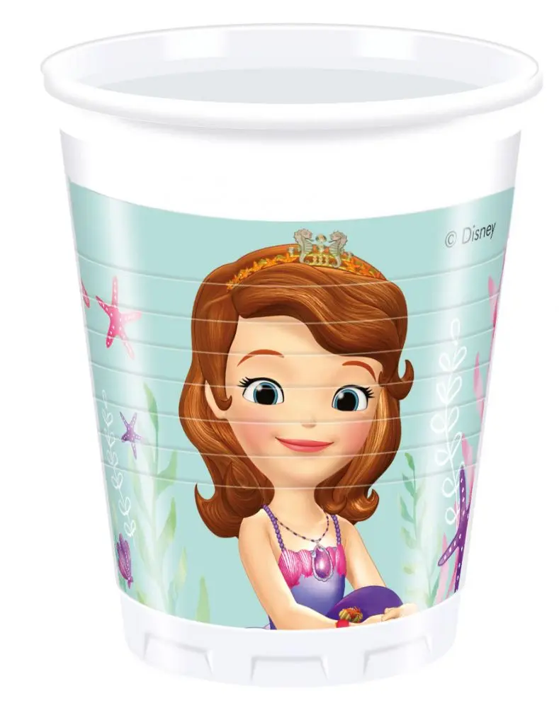 Disney Sofia the First Pearl of the Sea Plastic Cups 8 pc 200 ml product photo