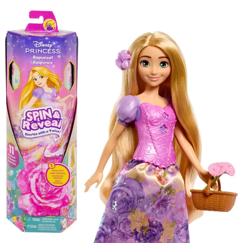 Disney Spin Reveal Rapunzel doll product photo