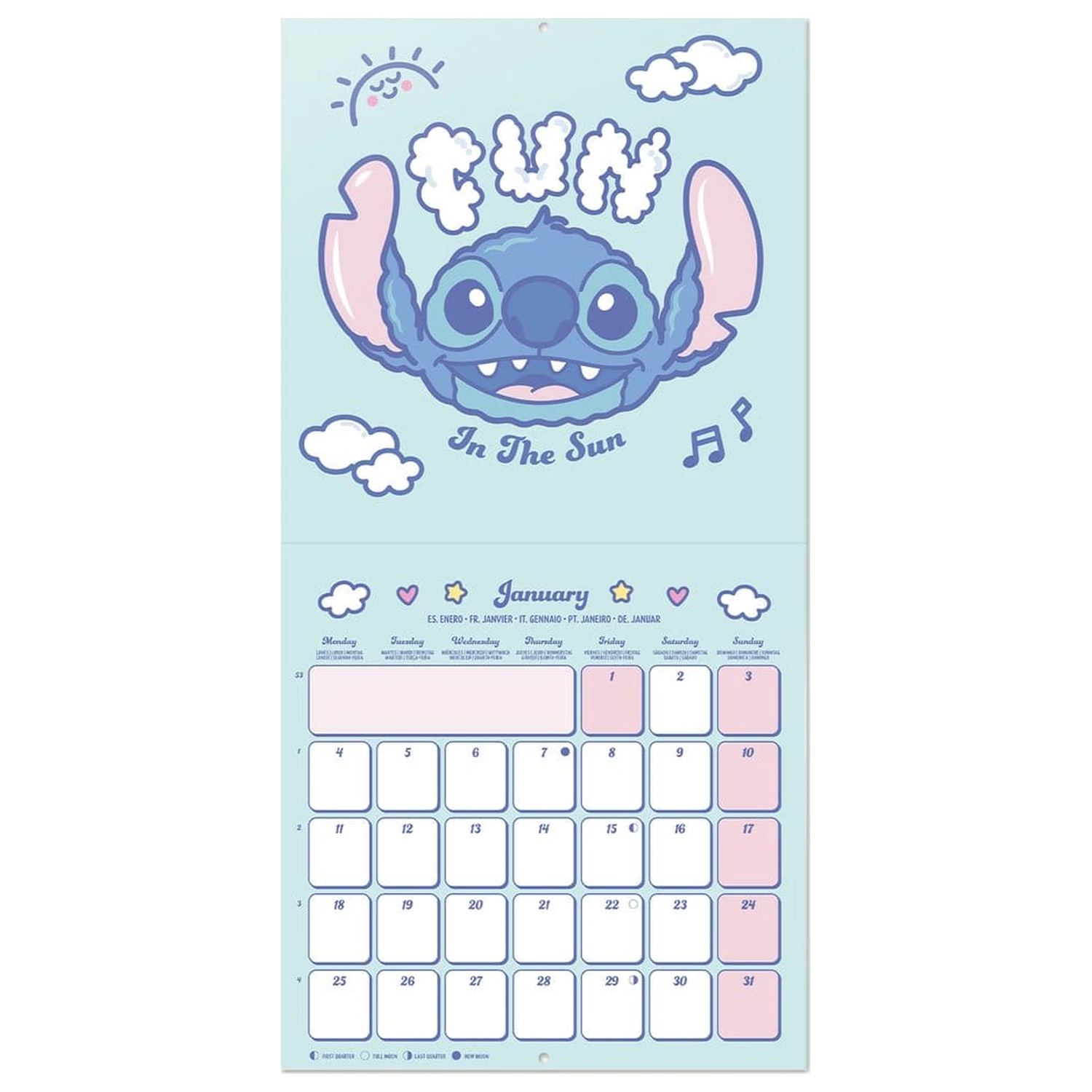 Disney Stitch 2027 Wall Calendar 30 x 30 cm product photo