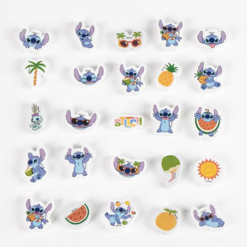 Disney Stitch set 25 erasers product photo