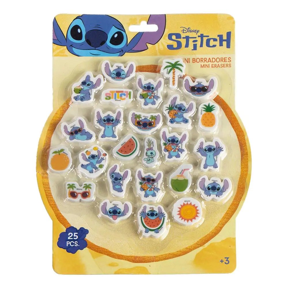 Disney Stitch set 25 erasers product photo