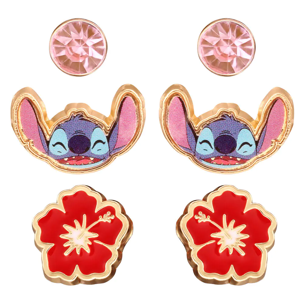 Disney Stitch Set 3 pairs of earrings product photo