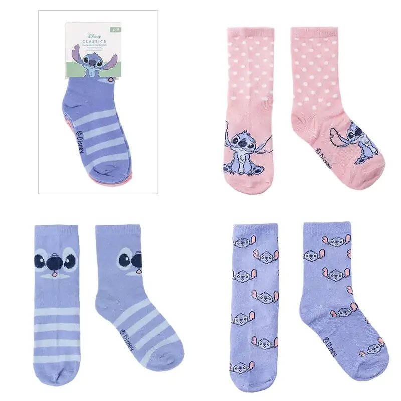 Disney Stitch pack 3 children's/women's socks termékfotó