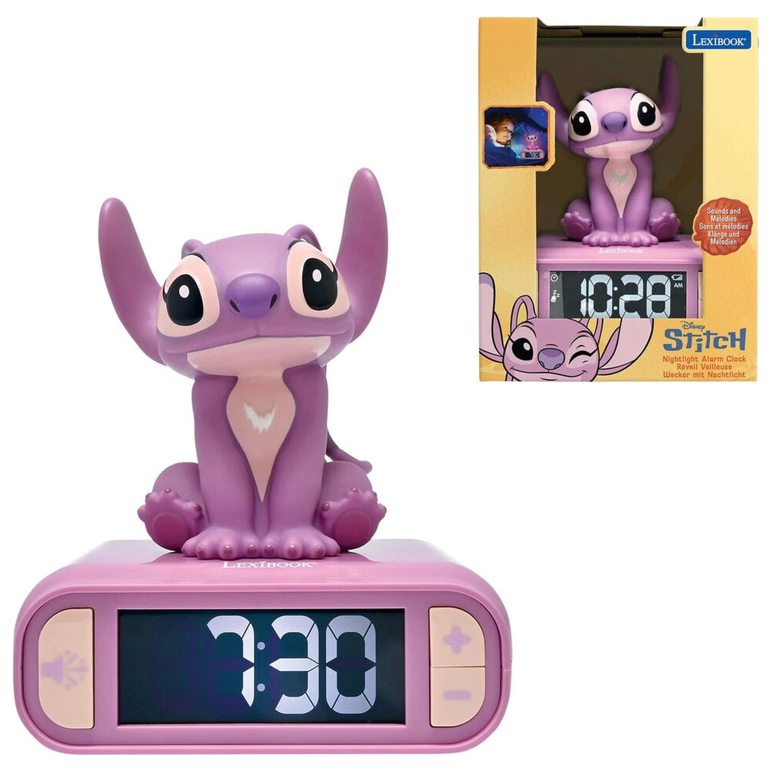 Disney Stitch 3D night light digital alarm clock product photo