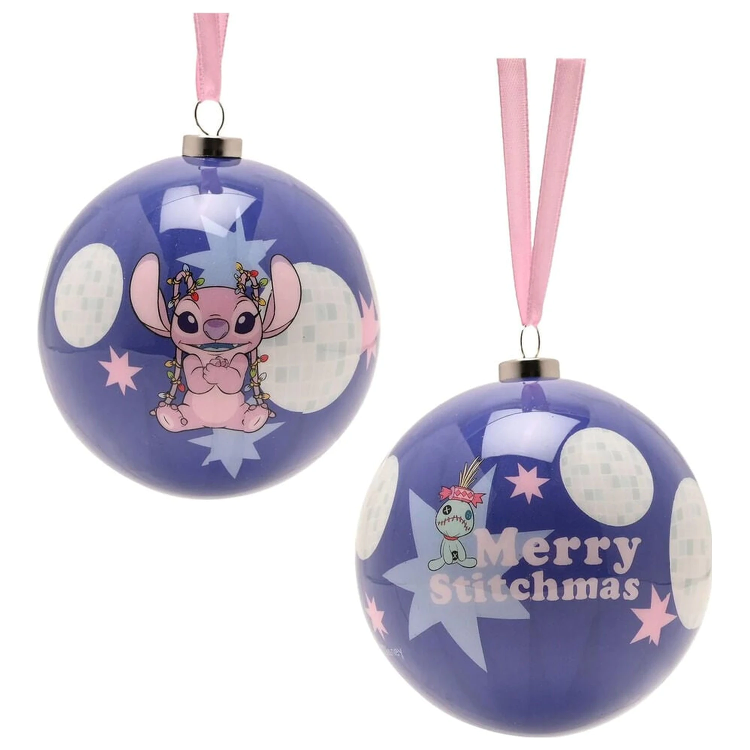 Disney Stitch Set of 4 Christmas baubles product photo