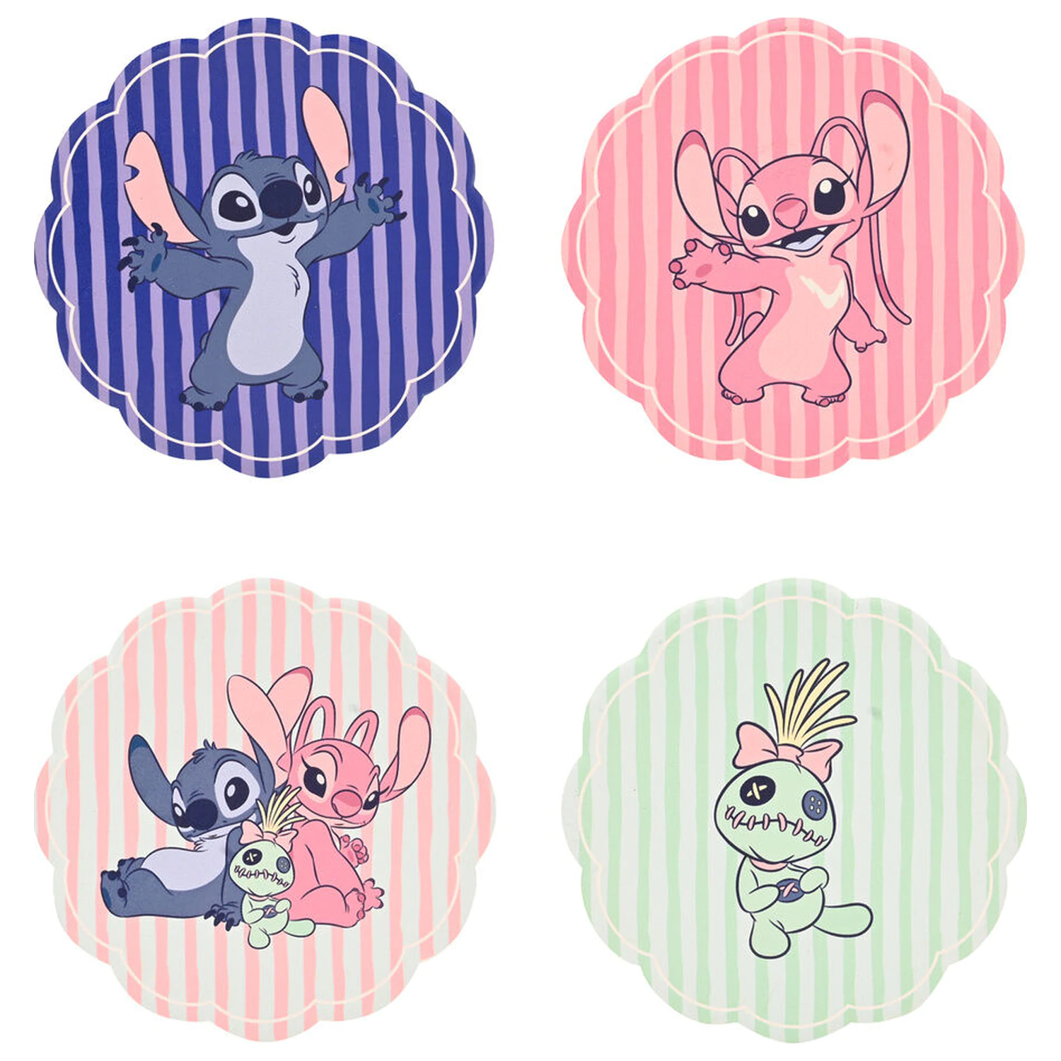 Disney Stitch set of 4 ceramic coasters product photo