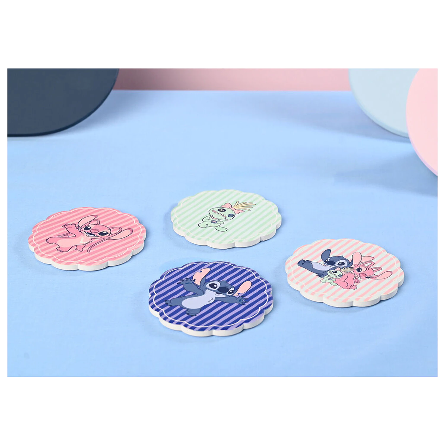 Disney Stitch set of 4 ceramic coasters product photo