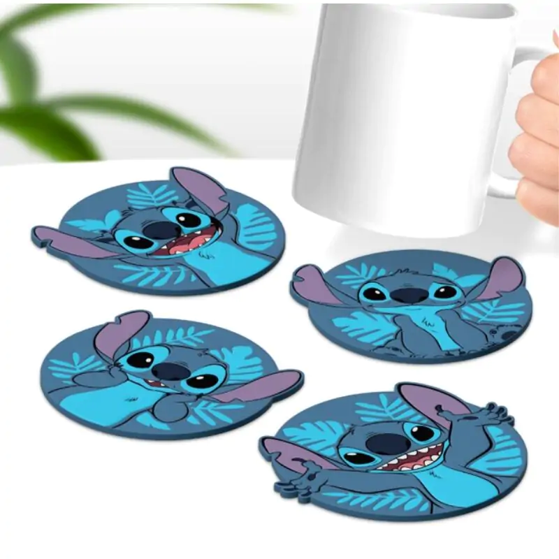 Disney Stitch Set 4 coasters product photo