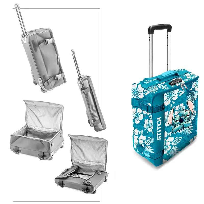 Disney Stitch Aloha foldable trolley suitcase 55cm termékfotó