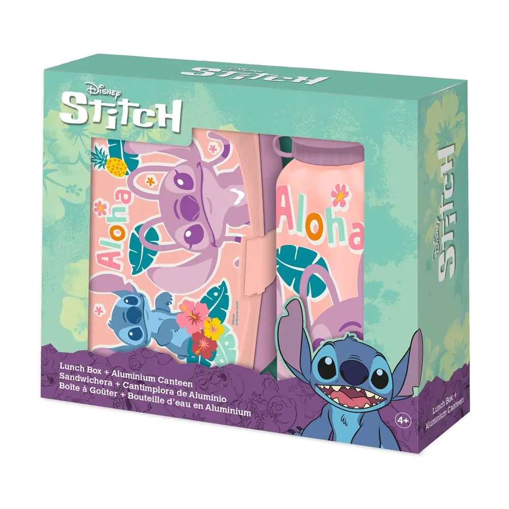 Disney Stitch Aluminium bottle 500ml + lunch box termékfotó