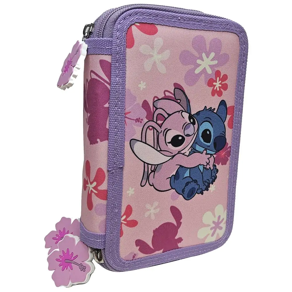 Disney Stitch & Angel triple pencil case product photo