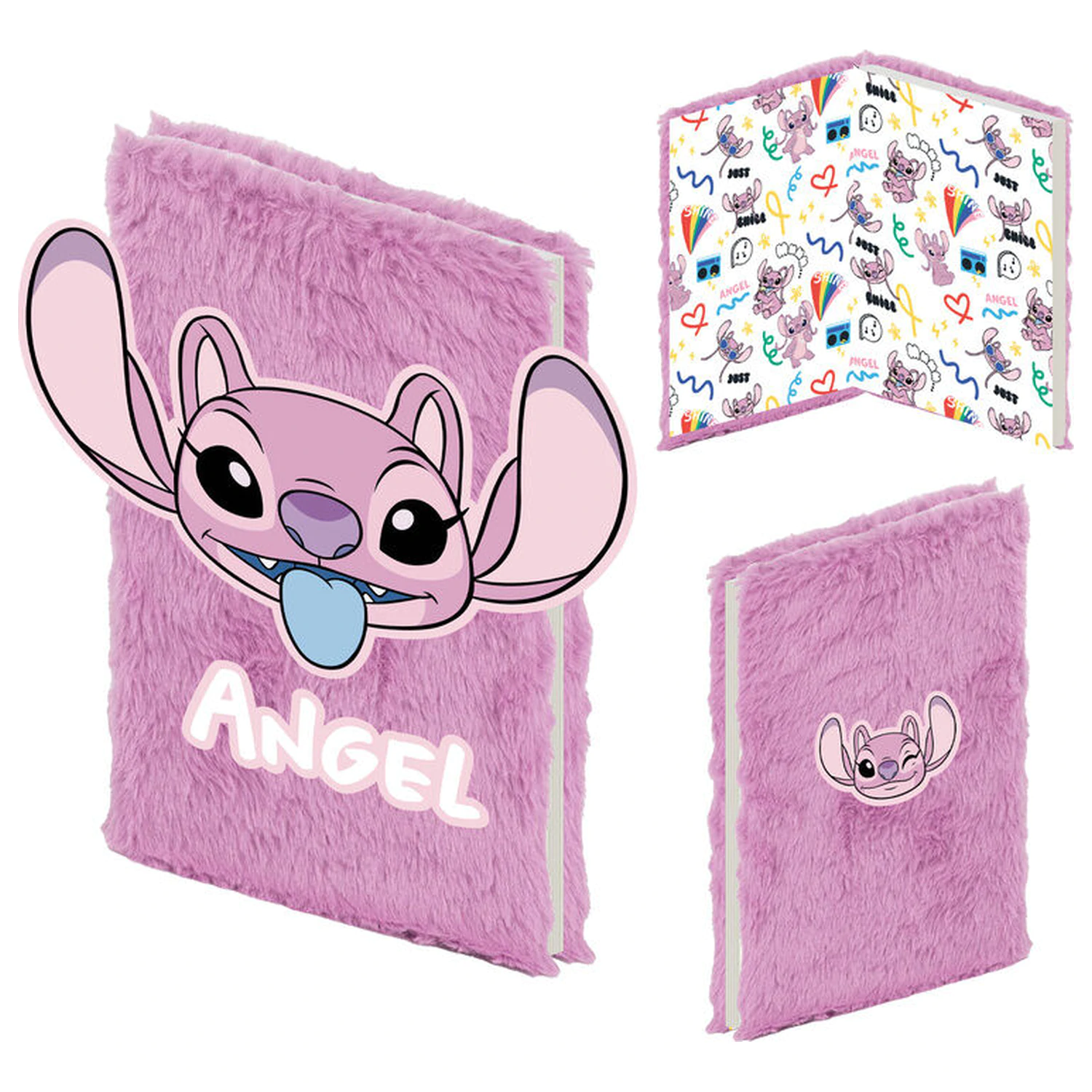 Disney Stitch Angel A5 plush notebook product photo
