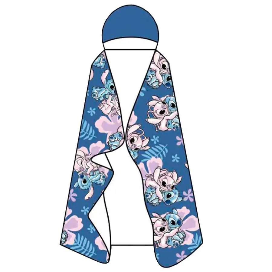 Disney Stitch & Angel Coral hooded blanket 120x150cm product photo