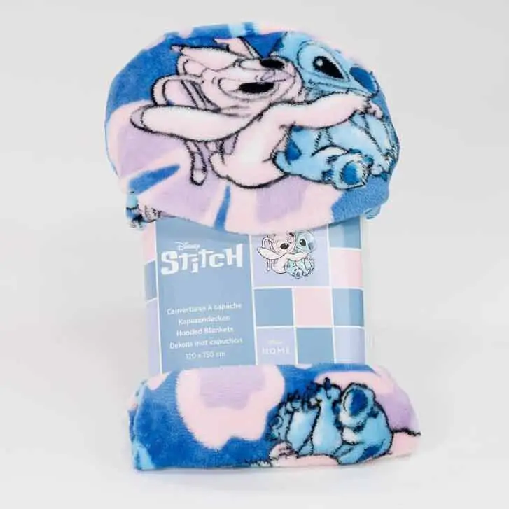 Disney Stitch & Angel Coral hooded blanket 120x150cm product photo