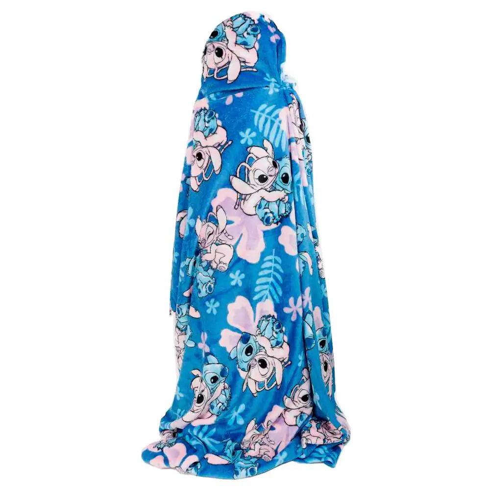 Disney Stitch & Angel Coral hooded blanket 120x150cm product photo