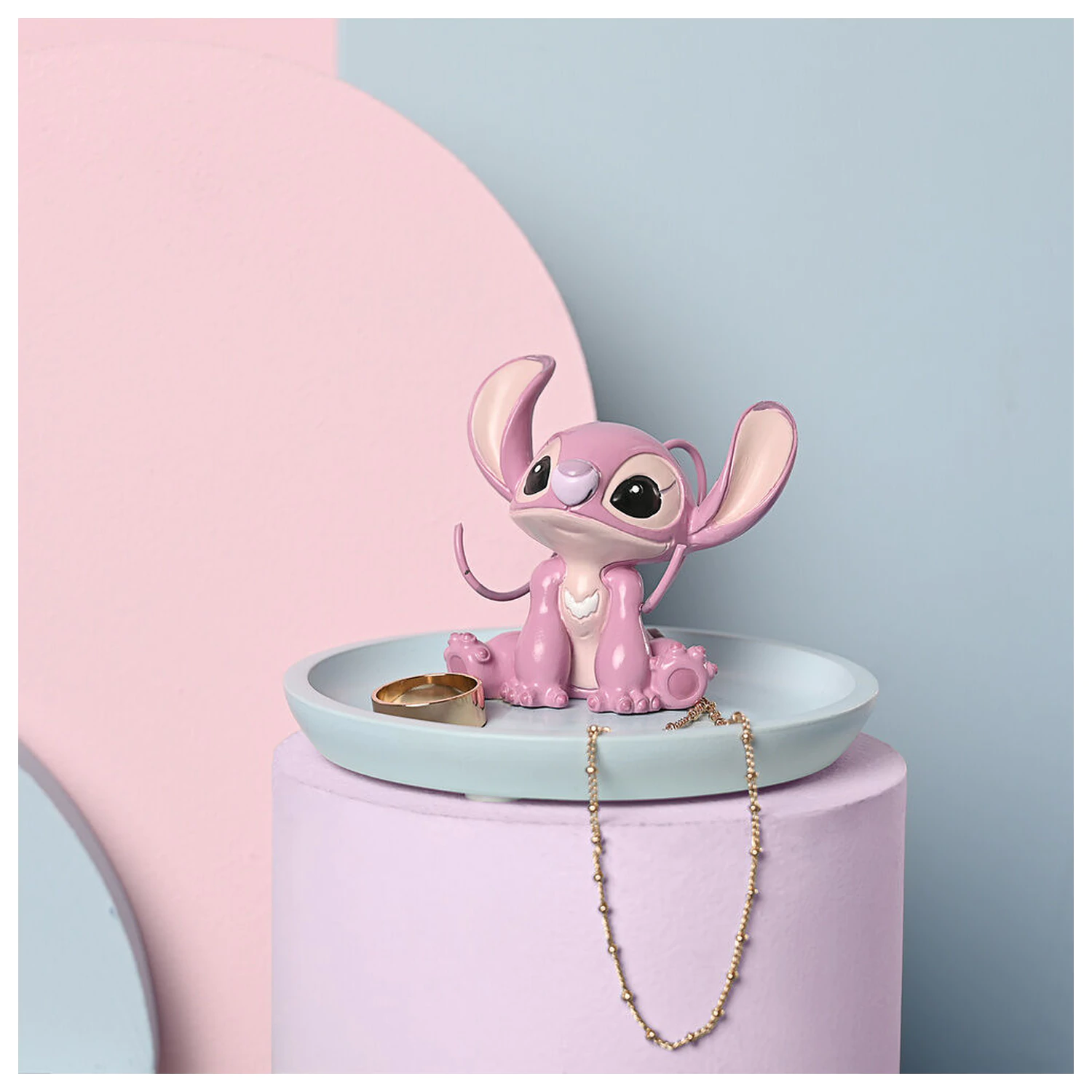 Disney Stitch Angel resin trinket dish product photo