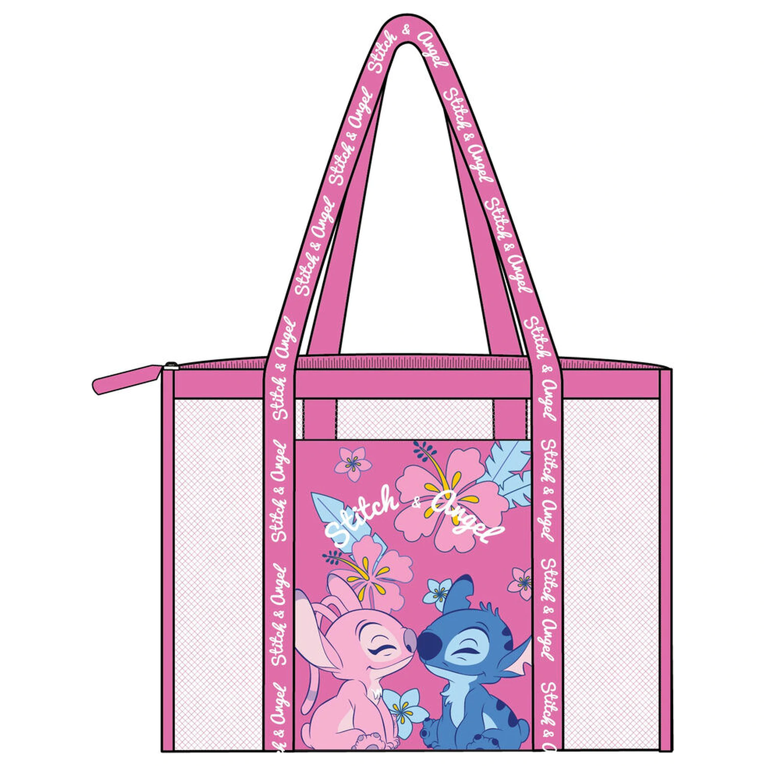Disney Stitch & Angel mesh beach bag product photo
