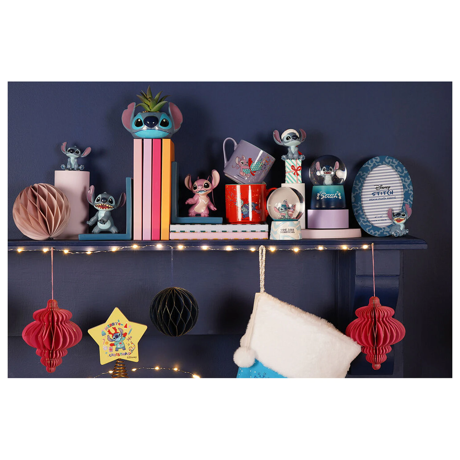 Disney Stitch & Angel bookends product photo