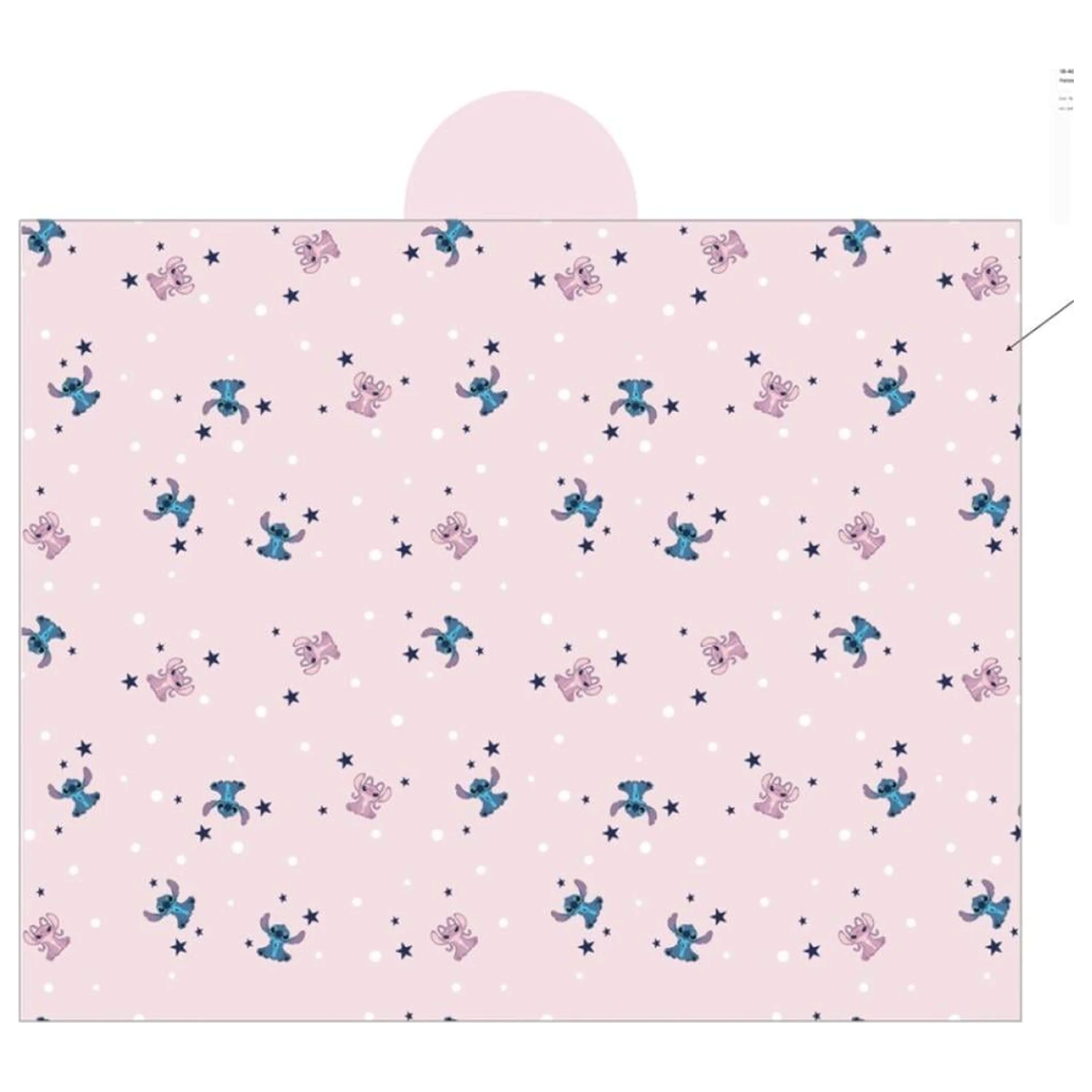 Disney Stitch & Angel "Pink" Hooded Blanket 120x150cm product photo