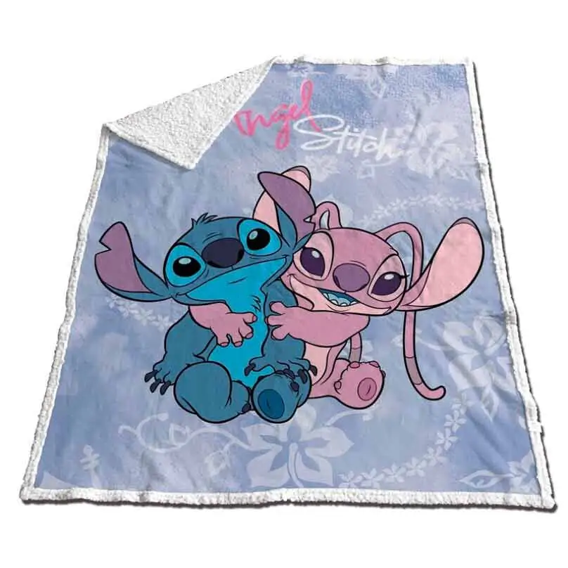 Disney Stitch & Angel Coral sherpa blanket 130x170cm product photo
