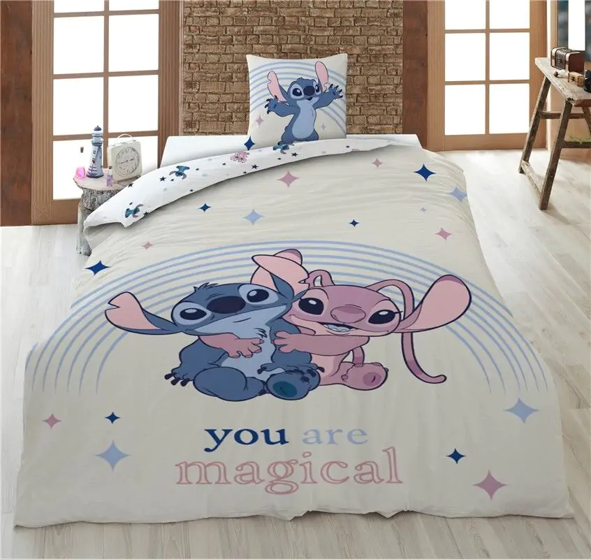 Disney Stitch & Angel policotton duvet cover bed 90cm product photo