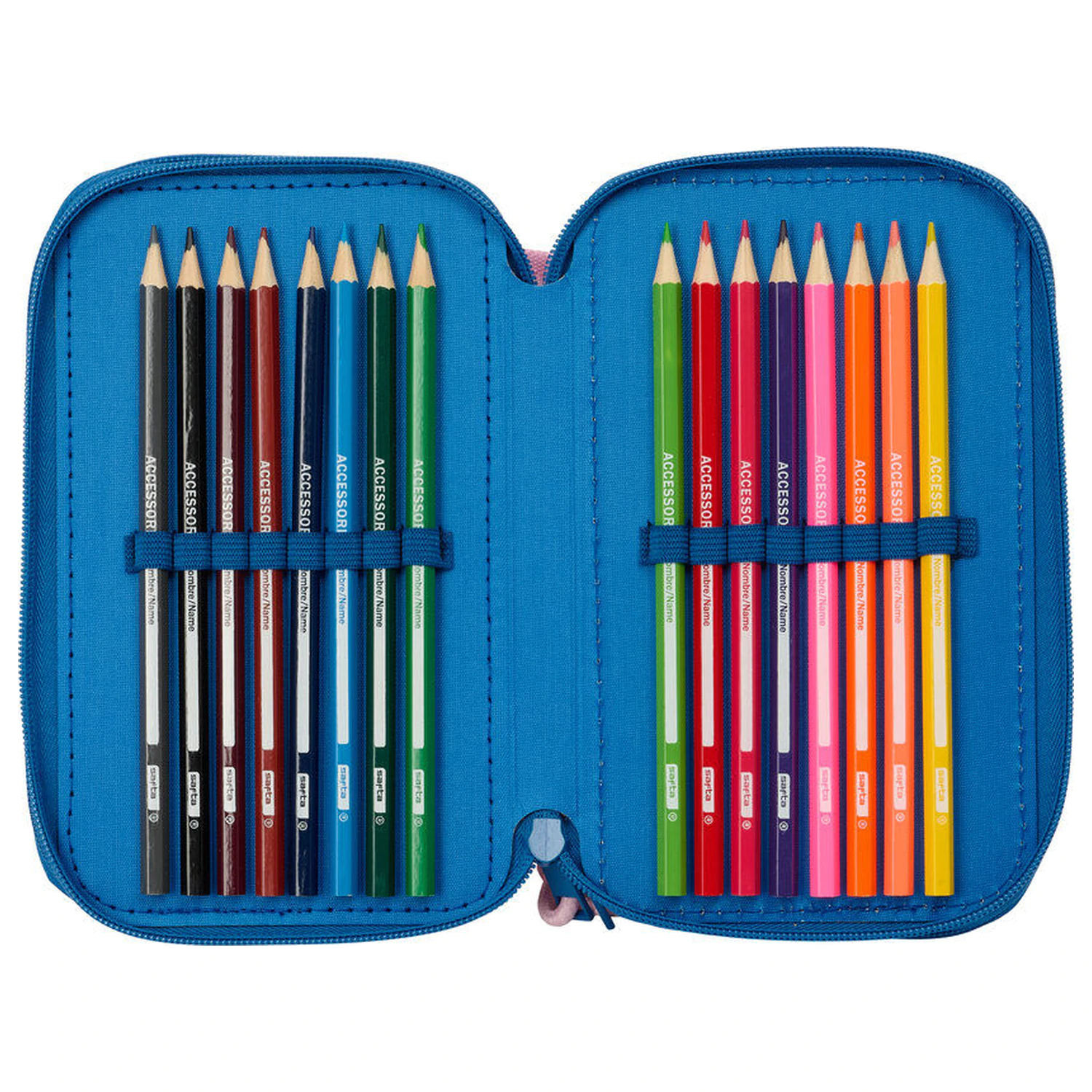 Disney Stitch & Angel triple pencil case 37pcs product photo