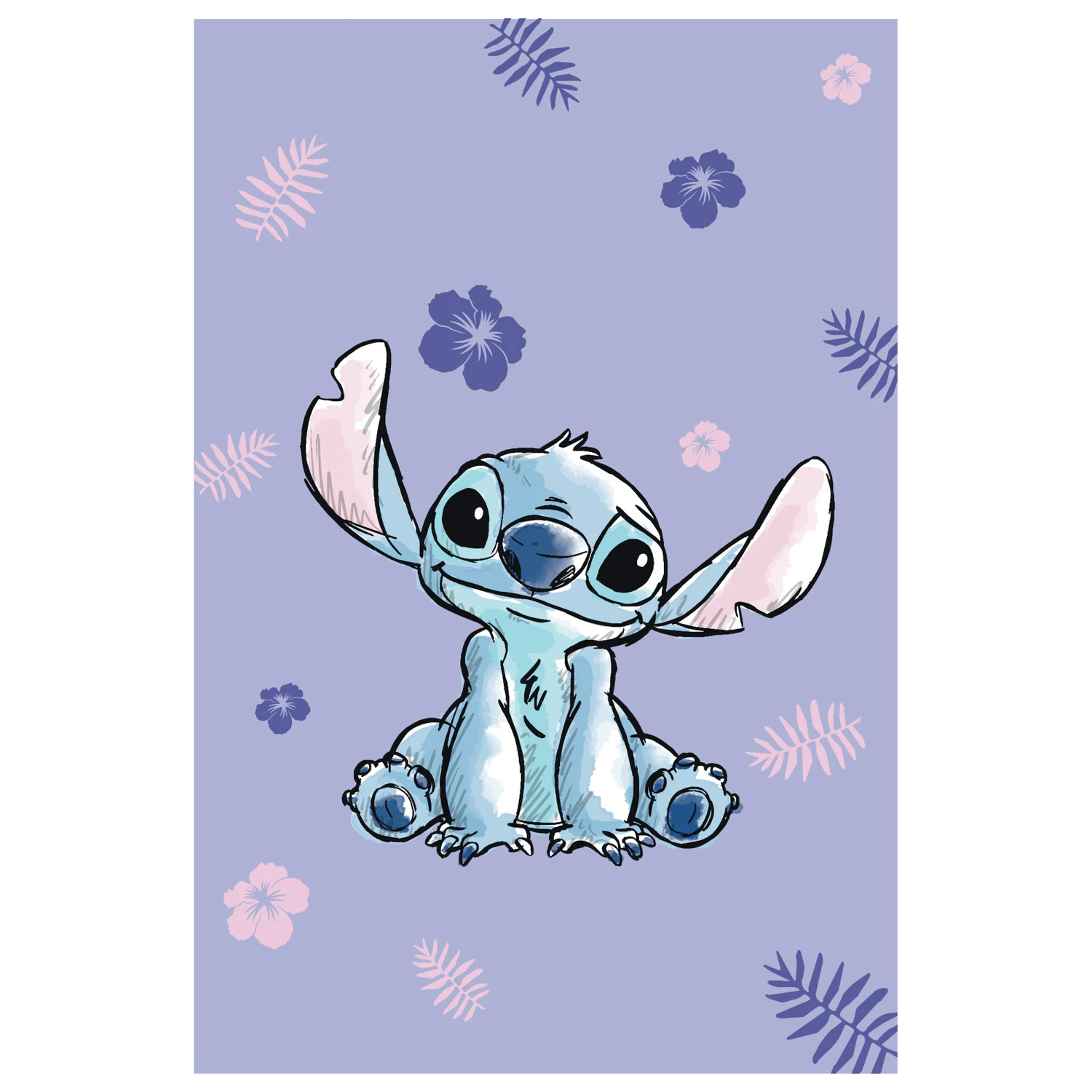Disney Stitch Blooming Microfiber Blanket 100x150cm product photo