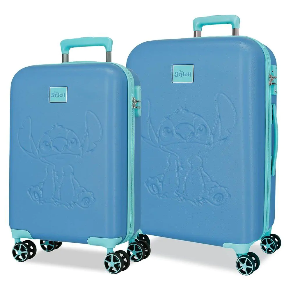 Disney Stitch Blue ABS pack 2 trolley suitcases product photo