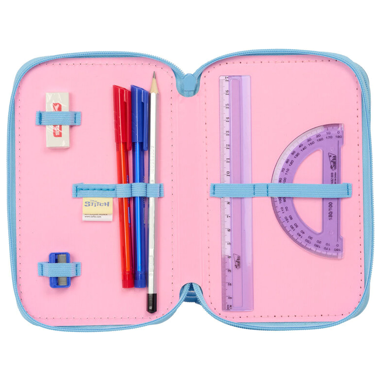 Disney Stitch Bright triple pencil case 37pcs product photo