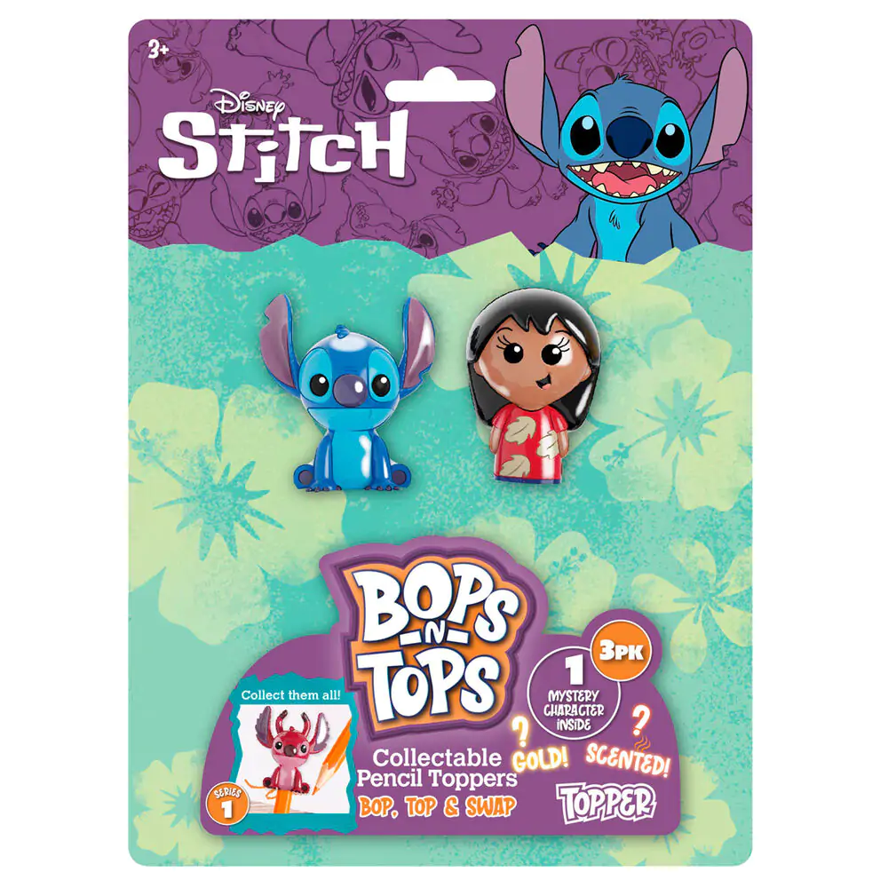 Disney Stitch blister 3 decorative figures pencils product photo