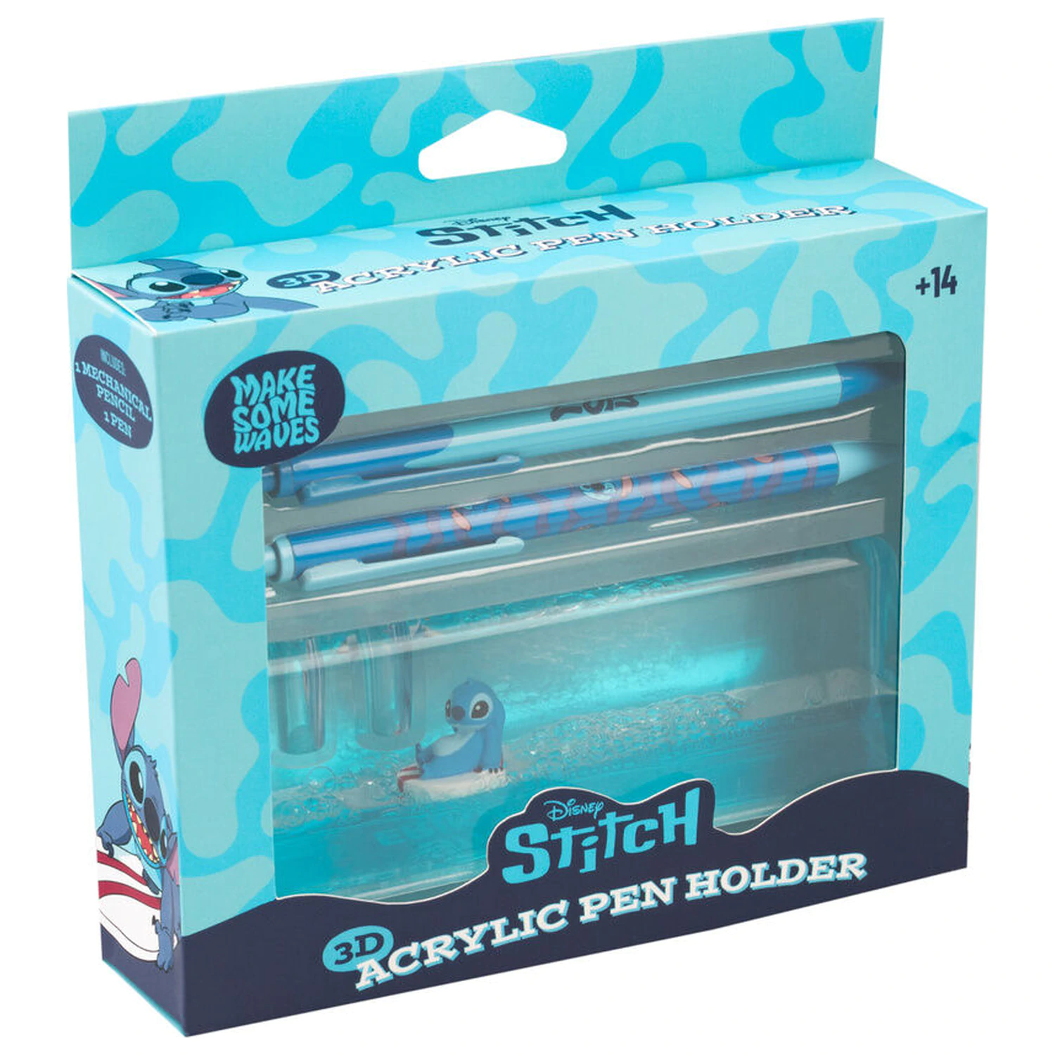 Disney Stitch set of pencil, pen and acrylic stand product photo