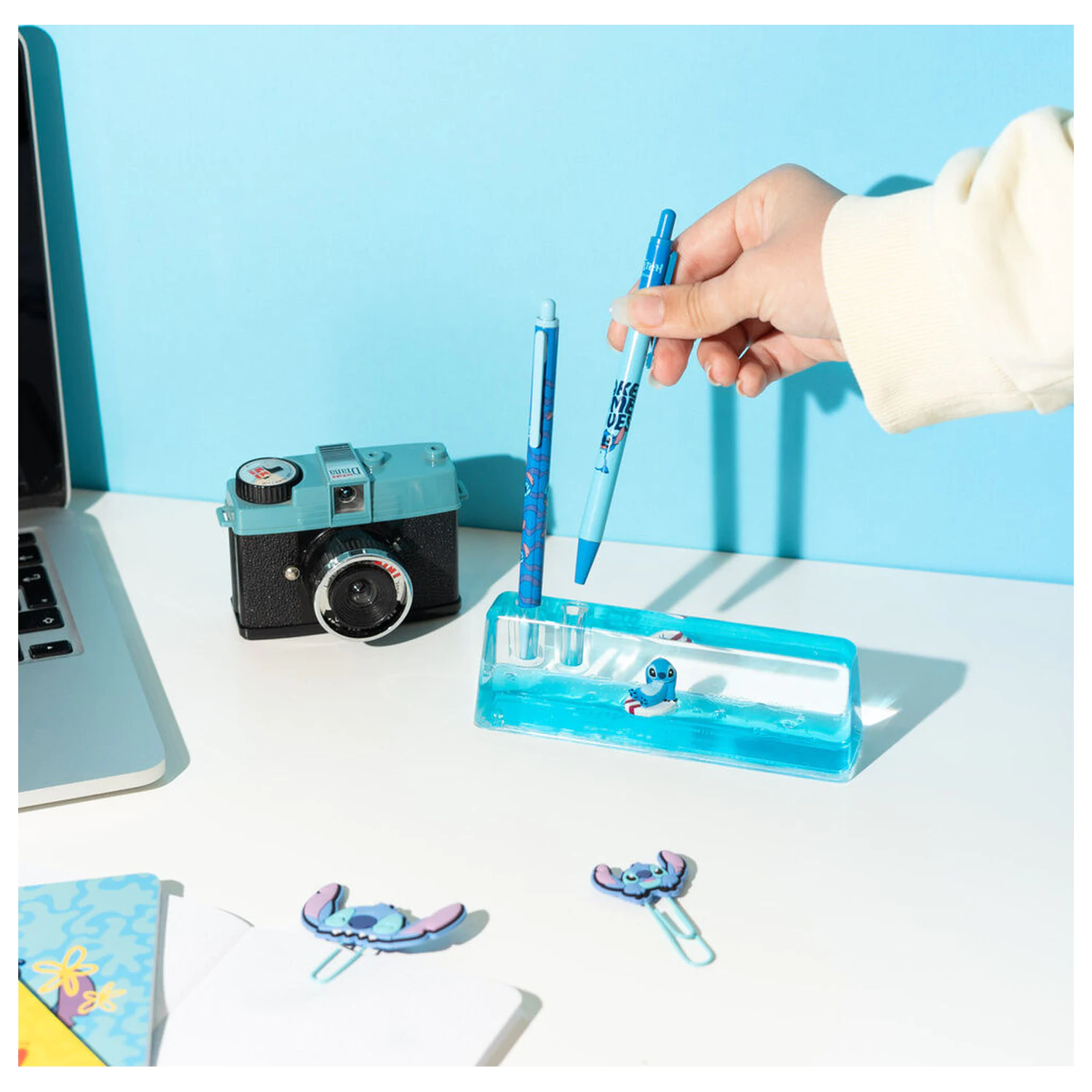 Disney Stitch set of pencil, pen and acrylic stand product photo