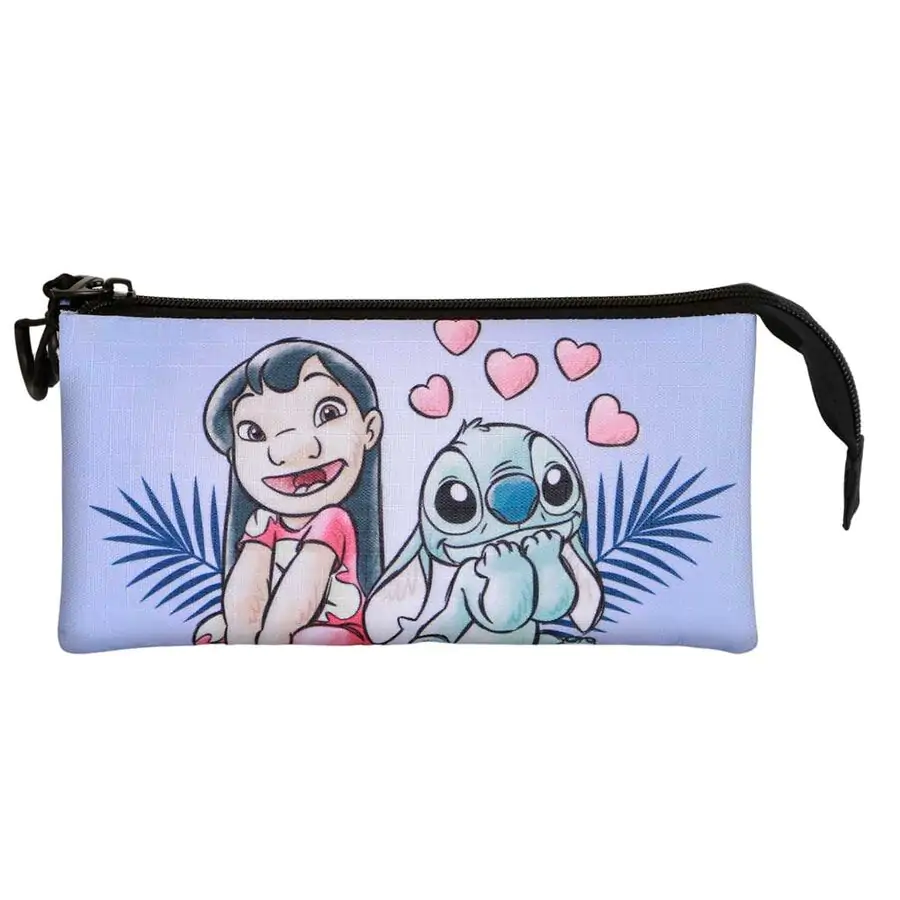 Disney Stitch Couple triple pencil case product photo