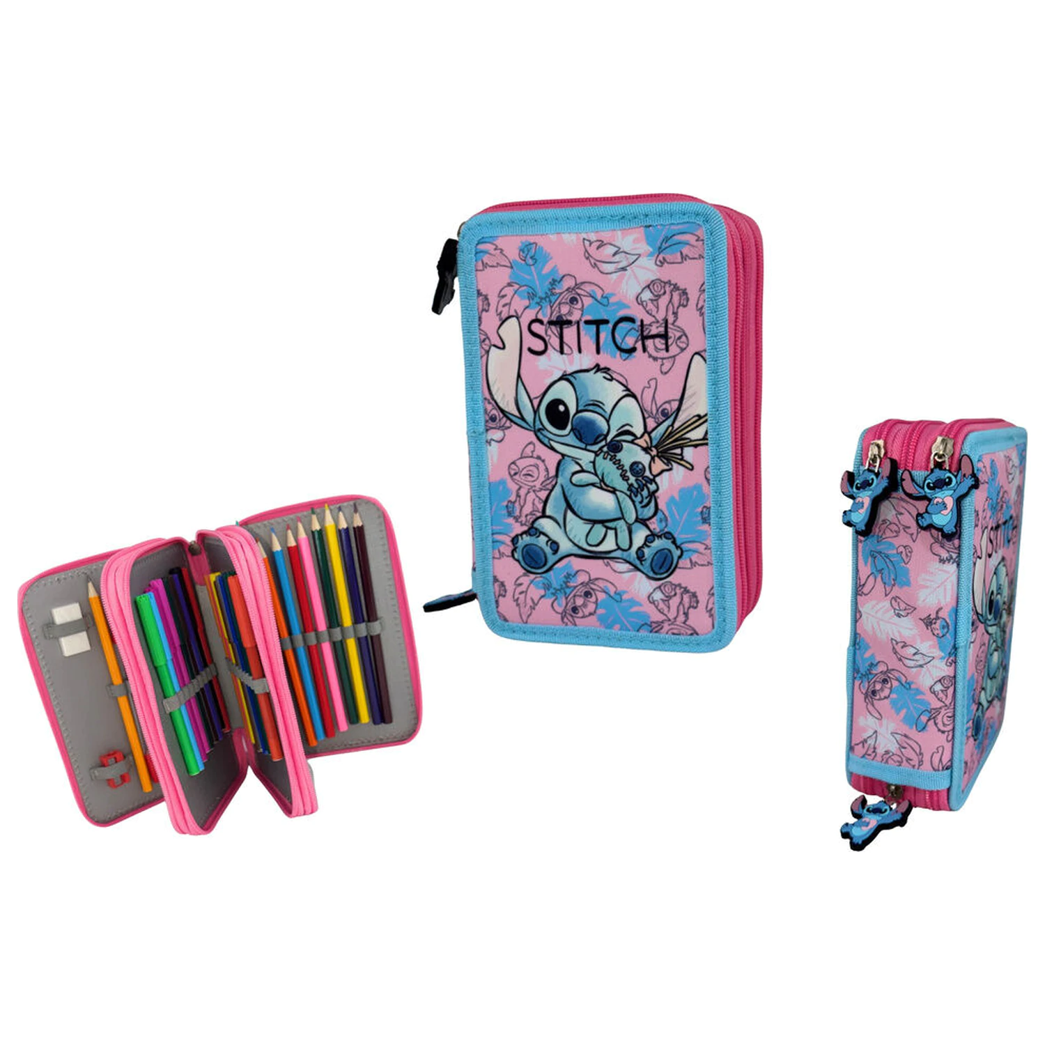 Disney Stitch Doll triple pencil case product photo