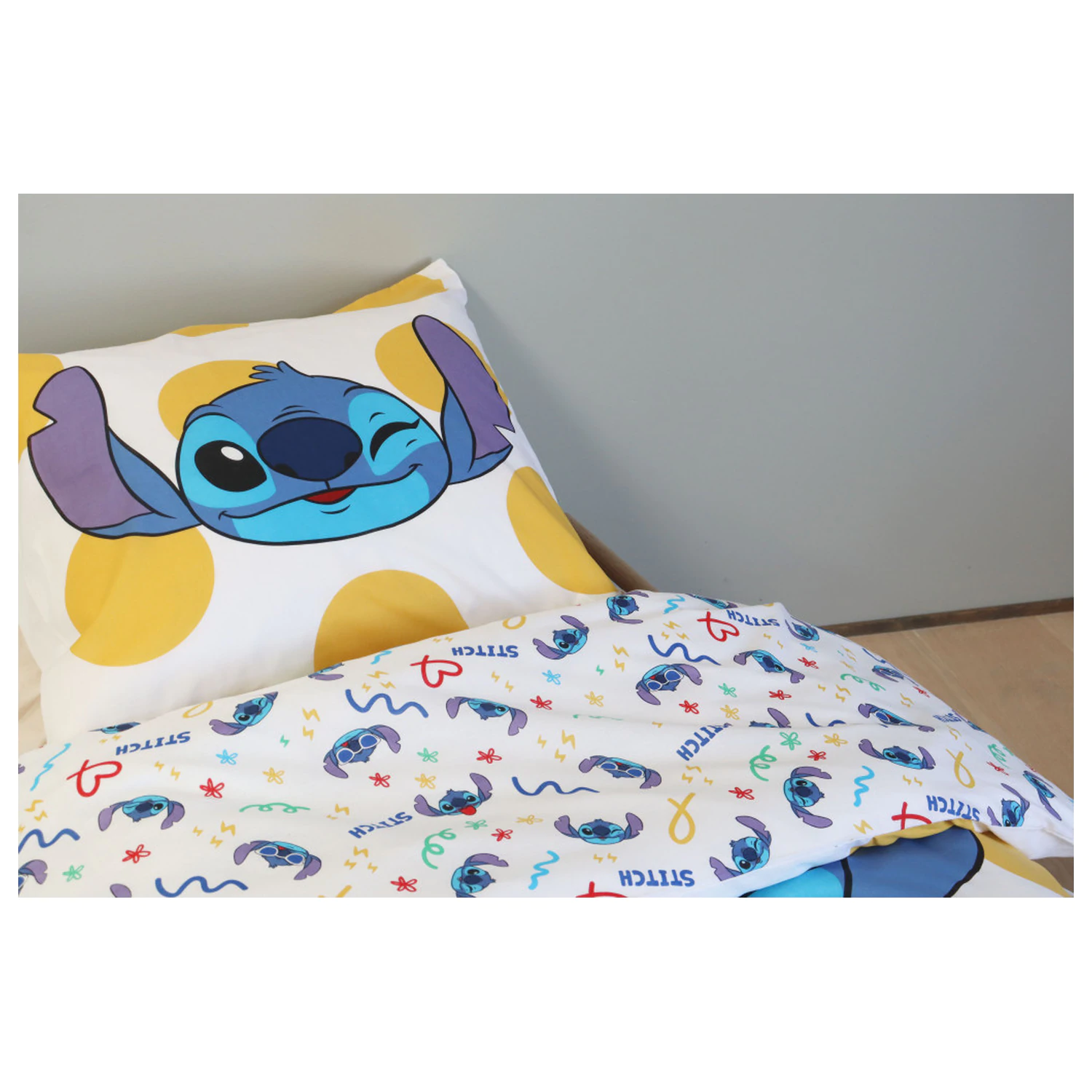 Disney Stitch Dots Child and Preschooler Duvet Cover product photo